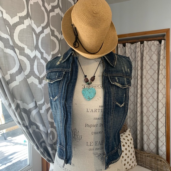 Denim Jean Vest - Picture 2 of 10